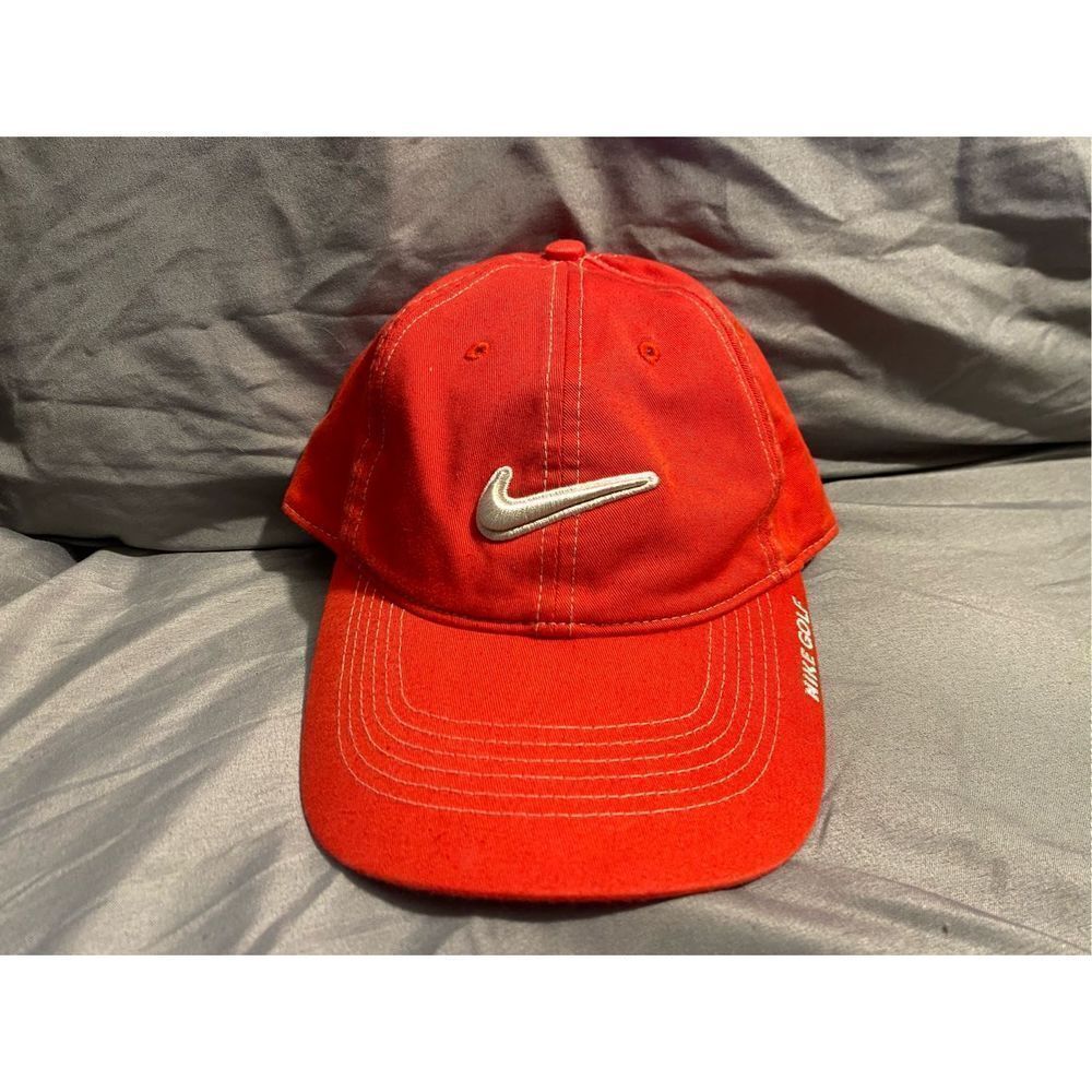 Nike Golf Hat Cap Red Adjustable Strap
